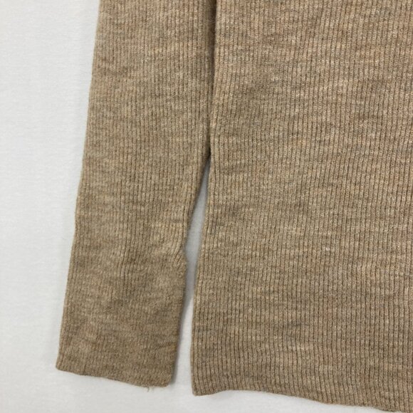 New Easel Medium Light Brown Turtle Neck Cozy Long Sleeve Neutral Sweater - Picture 5 of 11